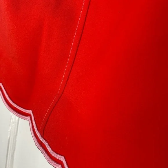 Ramy Brook NWT Cheyrl Scarlet Scallop Hem Mini Skirt - Picture 6 of 7